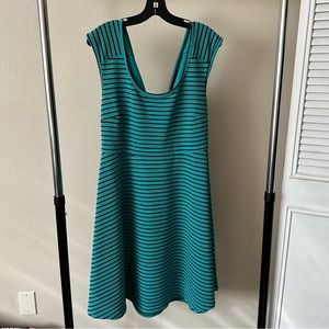 Torrid Striped Cross Back Skater Dress (1)